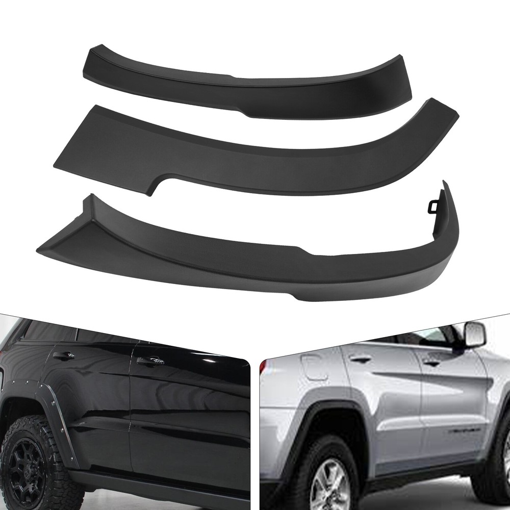 3xRear Right Side Wheel Opening Molding Fender Flare For Jeep Cherokee 2013-2018