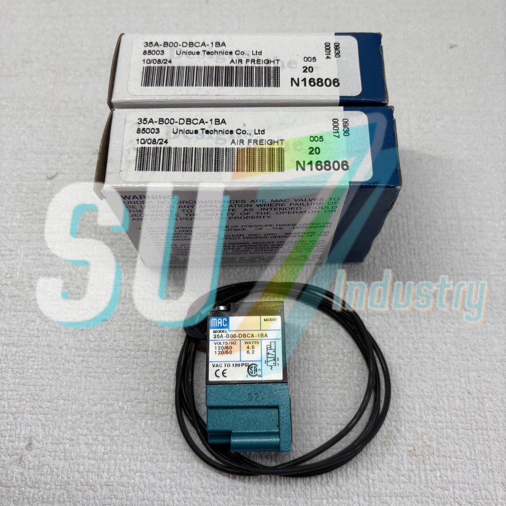 MAC 35A-B00-DBCA-1BA 35A-BOO-DBCA-1BA Solenoid valve# 1pcs  New  In Box