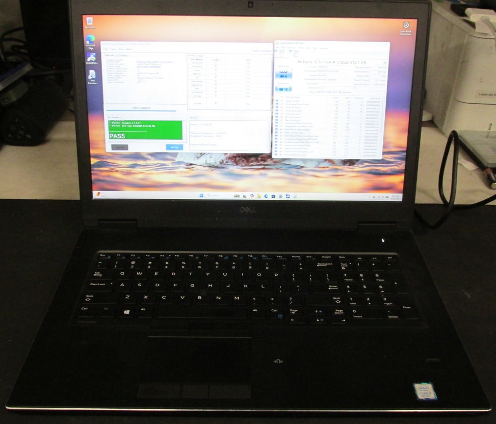 DELL PRECISION 7730 INTEL i7-8850H @ 2.60GHz 32GB RAM 512GB+512GB SSD WIN 11 PRO
