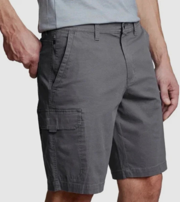 Copper & Oak Men’s Cargo Shorts Flex Waist Stretch Cotton Casual Gray Size 36