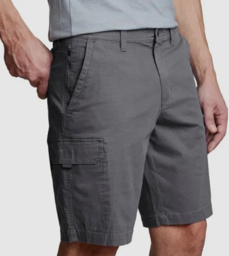 Copper & Oak Men’s Cargo Shorts Flex Waist Stretch Cotton Casual Gray Size 34