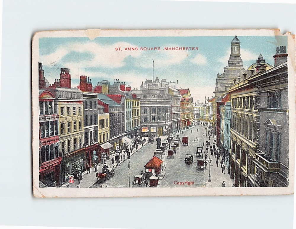 Postcard St. Anns Square Manchester England
