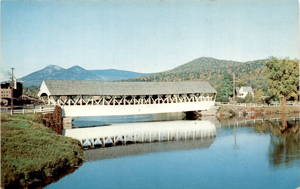 Covered Bridge, Groveton, NH, Ammonoosuc River, New Hampshire, New Postcard