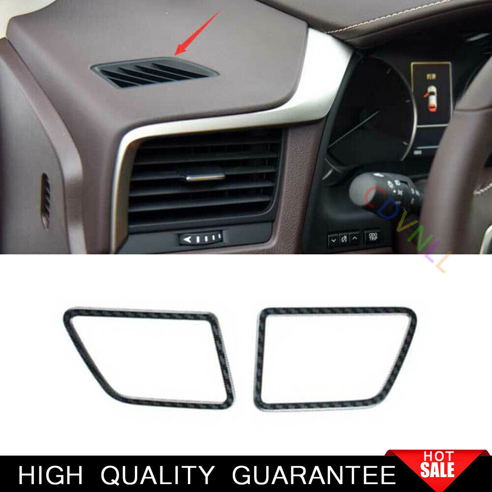 For Lexus RX350 450h 16-19 Steel Carbon Fiber Dashboard L&R Air Outlet Vent Trim