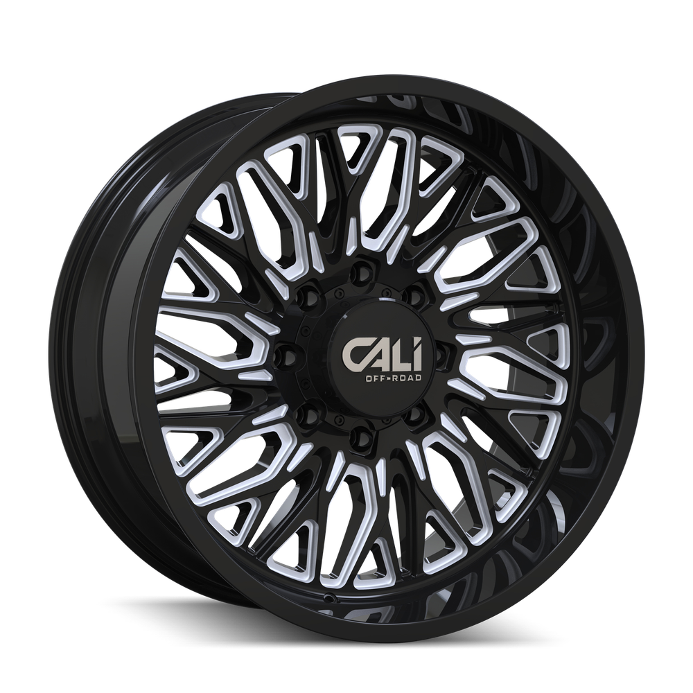 CALI OFF-ROAD CRUSHER 9118 GLOSS BLACK MILLED 22X10 8-165.1 -19MM 130.8MM