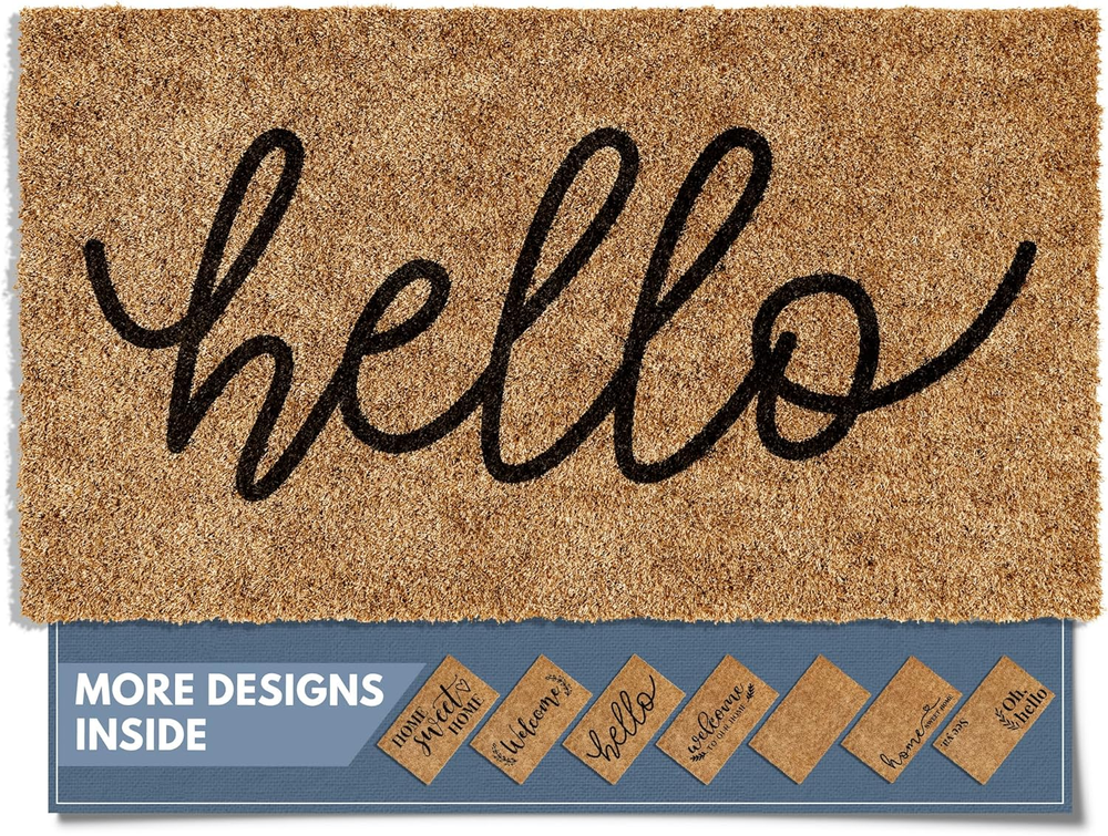 Large 30x17 Brown Doormat for Outdoor Front Door Entrance - Welcome Mat