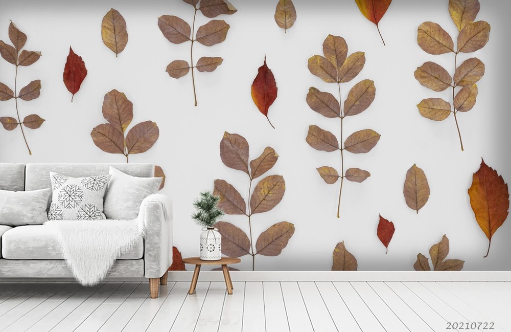 3D Fall Leaf Pattern Wall Murals Wallpaper Murals Wall Sticker
