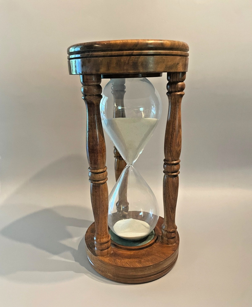 Wood Hourglass Sand Timer Vintage Maritime Nautical Decor 12