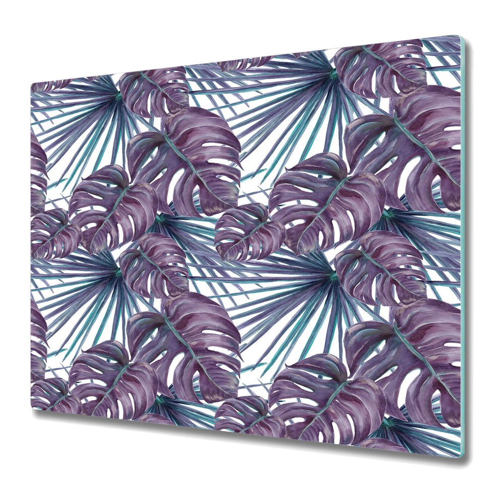 Glass Worktop Saver Kitchen Exotic Plants Jungle Tropical Palm Leaves Palm Leaf