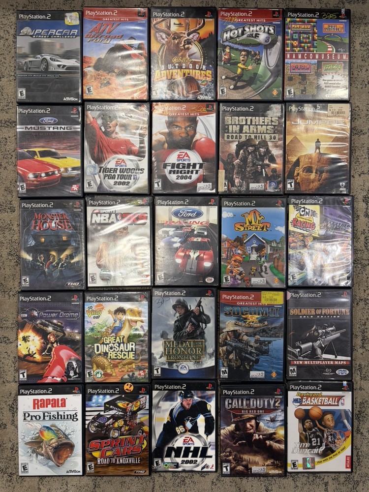 Lot Of 25 PlayStation 2 Games: ATV Off-road Monster House Soldier of Fortune