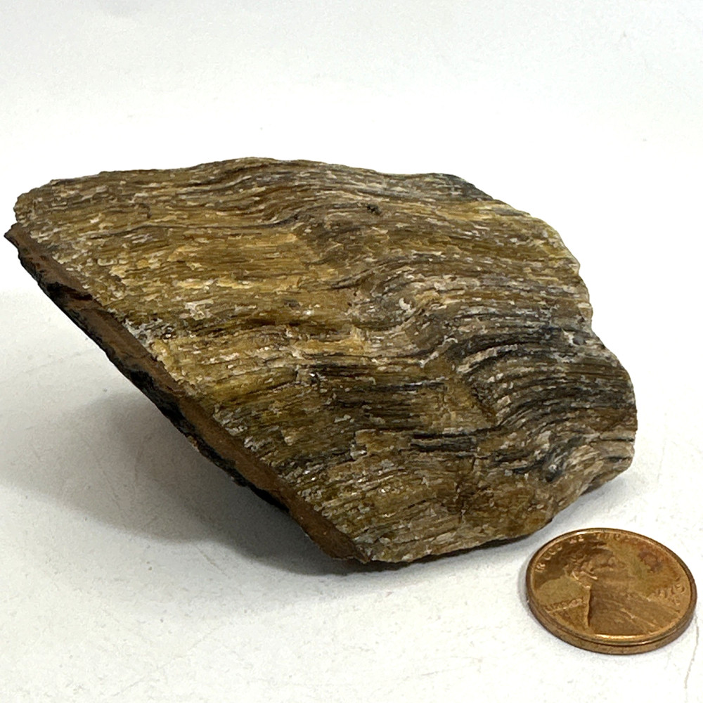 Beautiful Yellow or Golden Tigers Eye Specimen 165 Grams