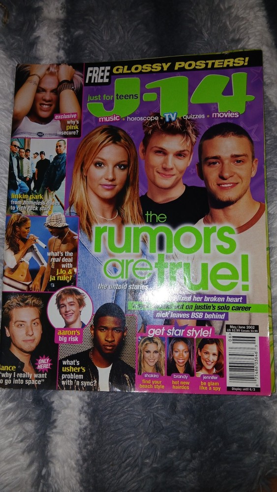J-14 Magazine May/June 2002 Britney Nick Justin Jlo