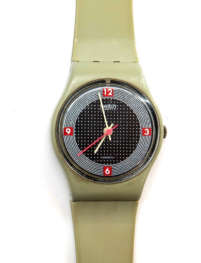 Swatch Watch Ladies PIRELLI LM102 w/ Case & Papers Vintage 1984 NEW BATTERY