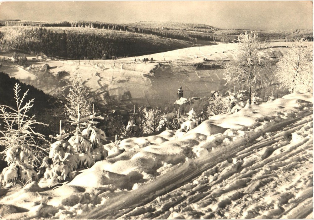 Winter At Towns of Lauscha, Neuhaus am Rennweg, Thuringia, Germany Postcard