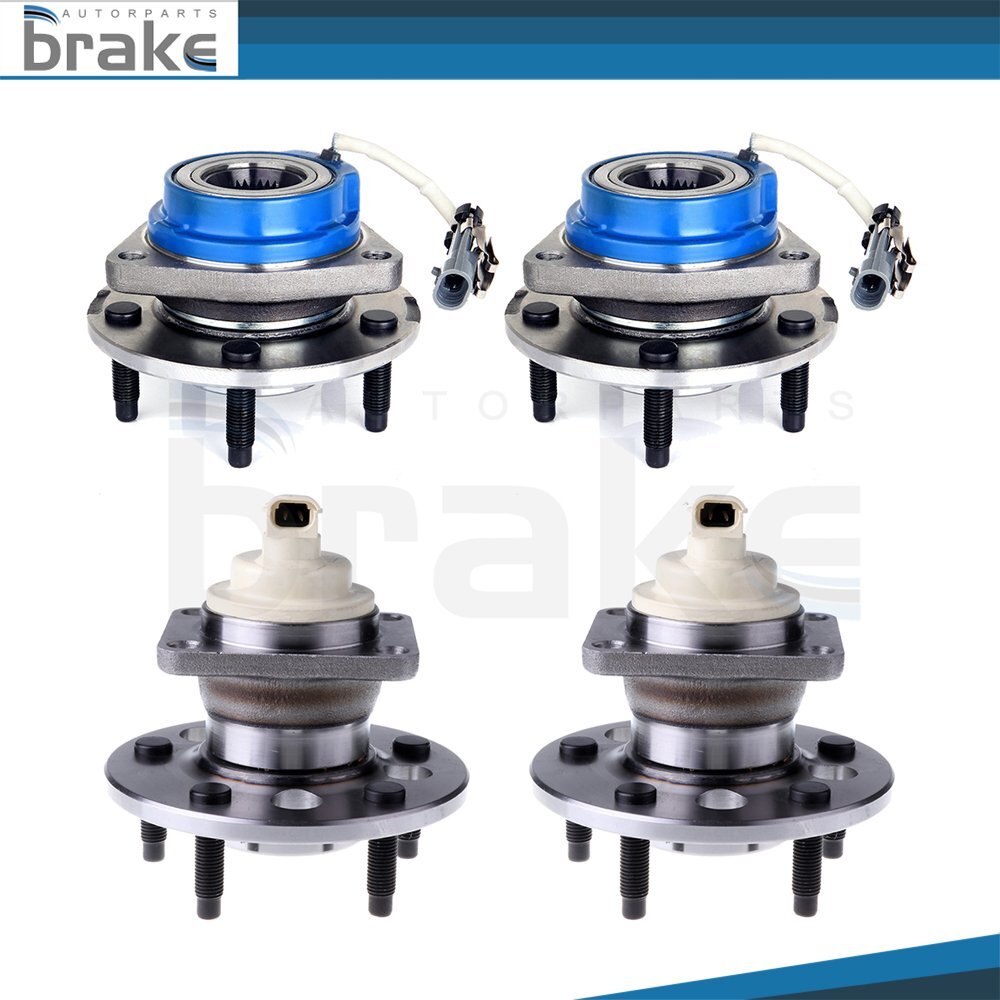 Cadillac Deville Buick Lucerne FWD 4-Piece Wheel Hub Bearing Set Front & Rear