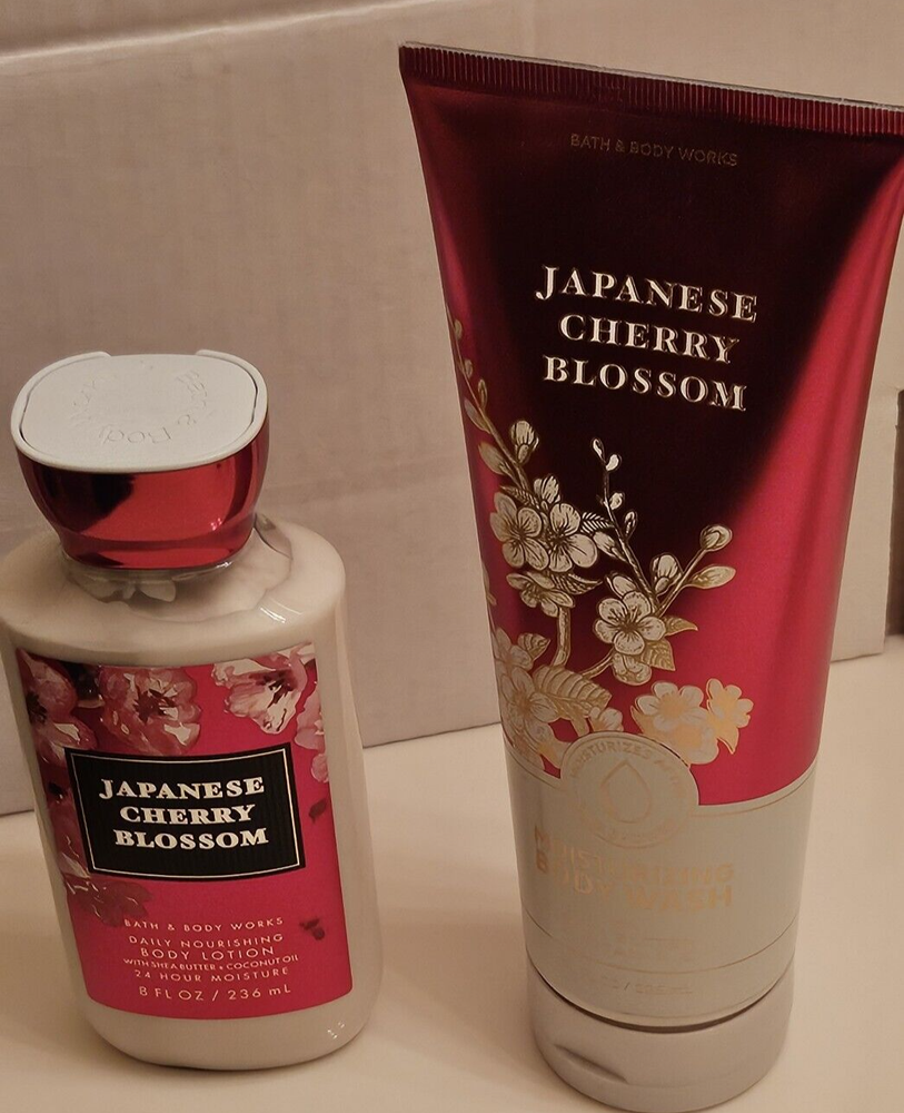 Bath & Body Works 2pc Japanese Cherry Blossom Body Wash & Lotion Set