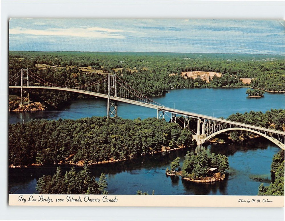 Postcard Ivy Lea Bridge 1000 Islands Ontario Canada