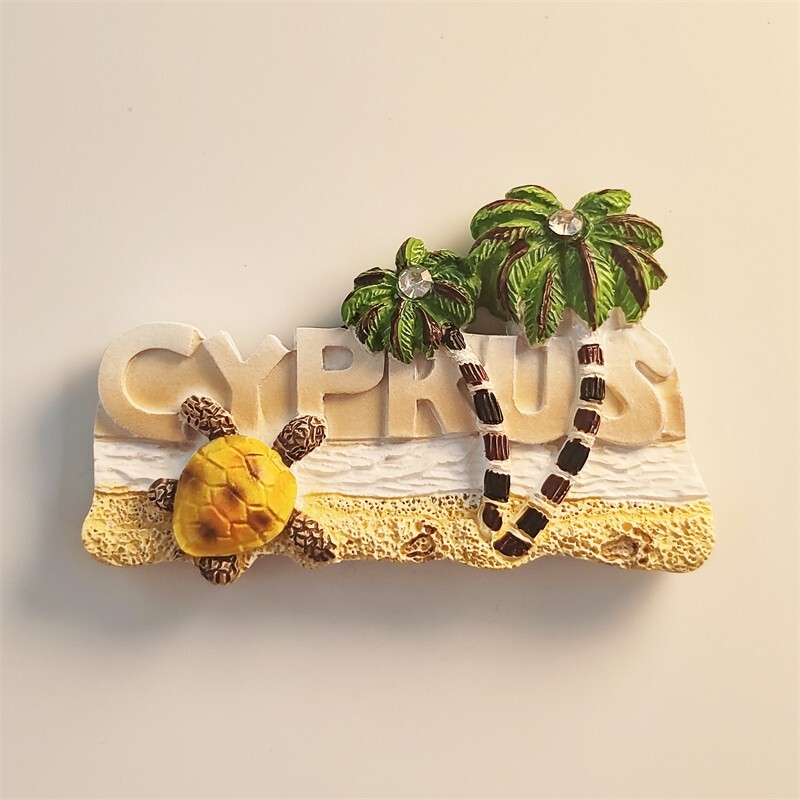 Cyprus Mediterranean Collectible Tourist Souvenir 3D Resin Fridge Magnet Craft