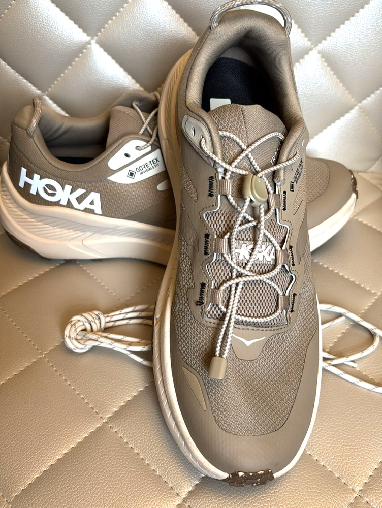 Hoka One One Transport Gore-Tex Invisible Fit Women's Hiking Shoes Beige Size 10.5 New