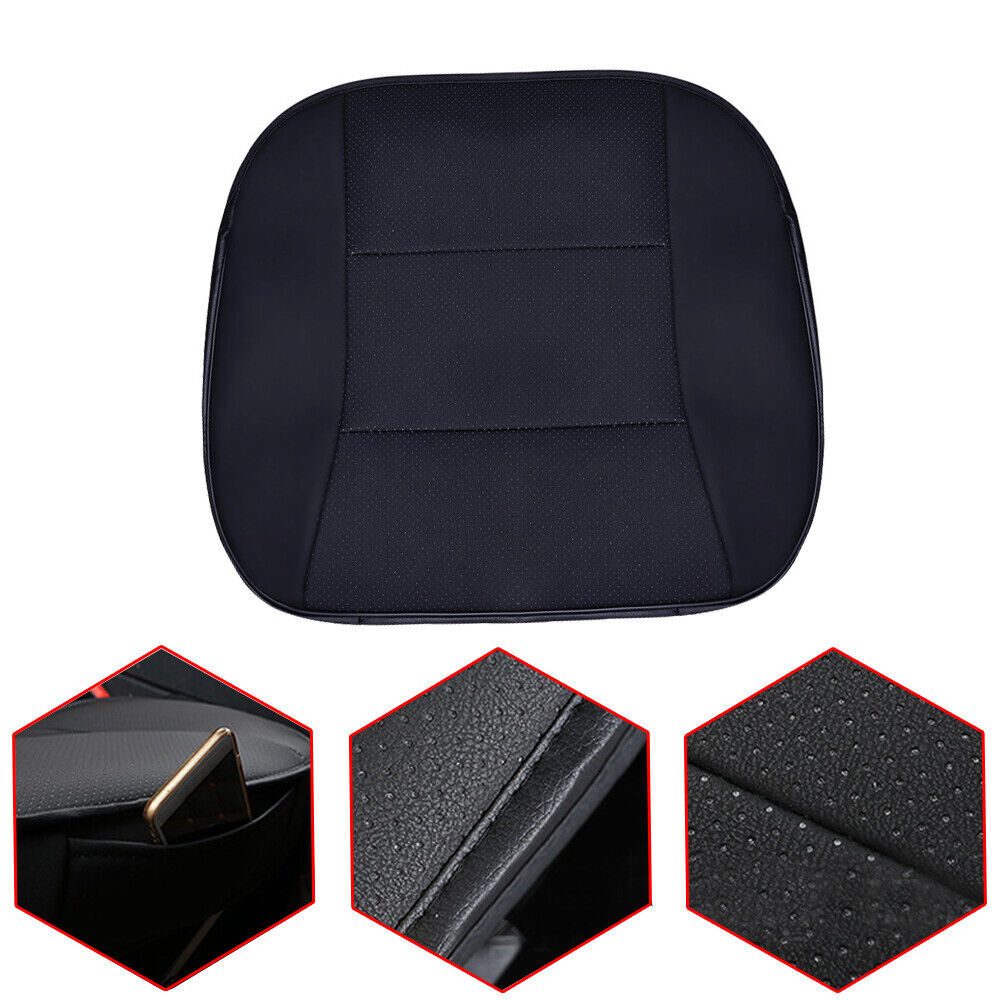 Universal Black PU Leather Car Seat Cover Pad Cushion Mat Protector Accessories