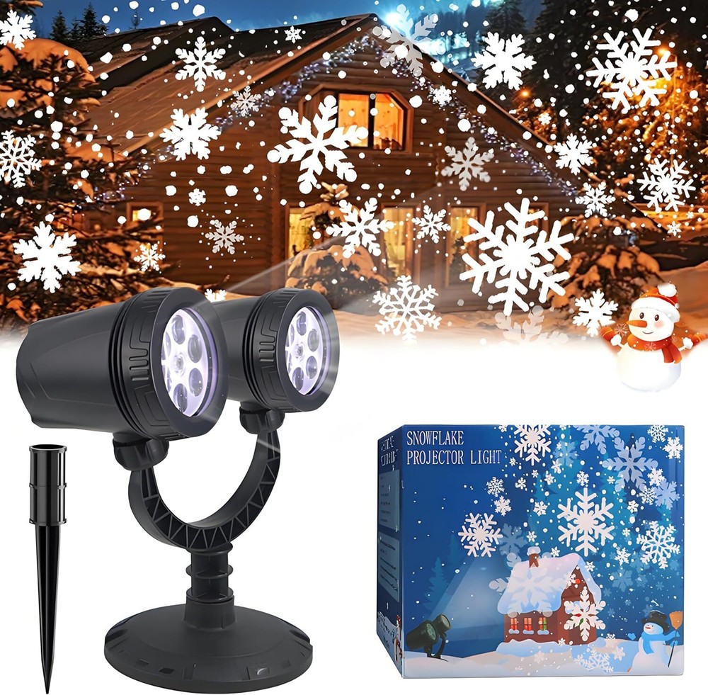 Christmas Projector Lights Outdoor, Snowtlake Projector Dynamic Christmas