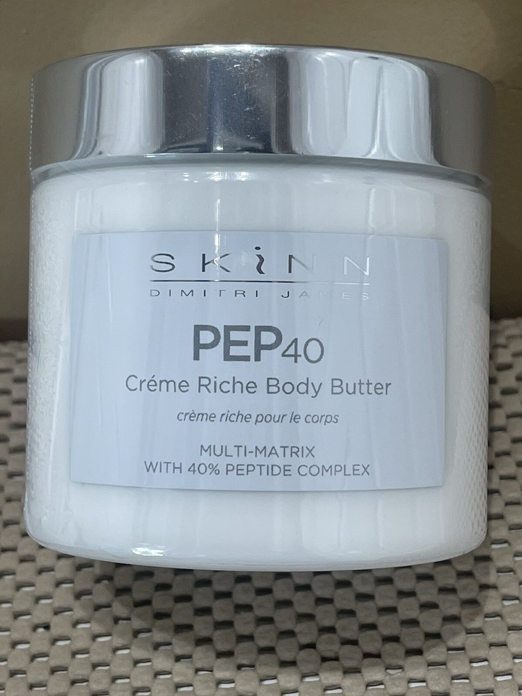 Skinn Cosmetics PEP40 Creme Riche Luxe Body Butter 16 oz Hydrating Moisturizer