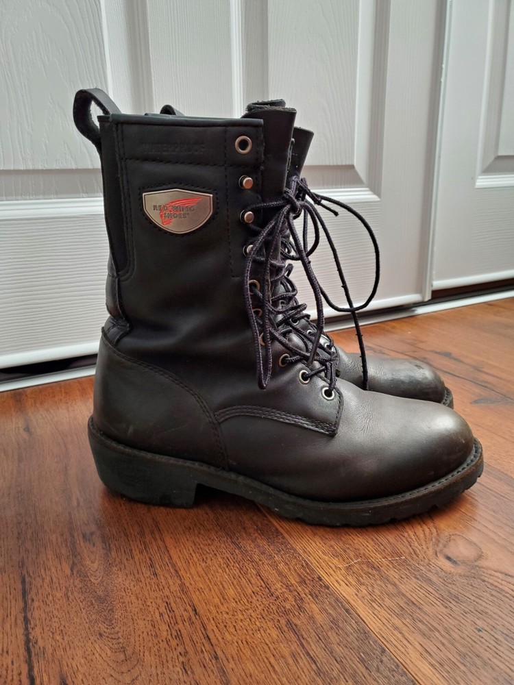 Red Wing #980 Mens Waterproof Motorcycle Biker Riding Leather Soft Toe Boots 8.5