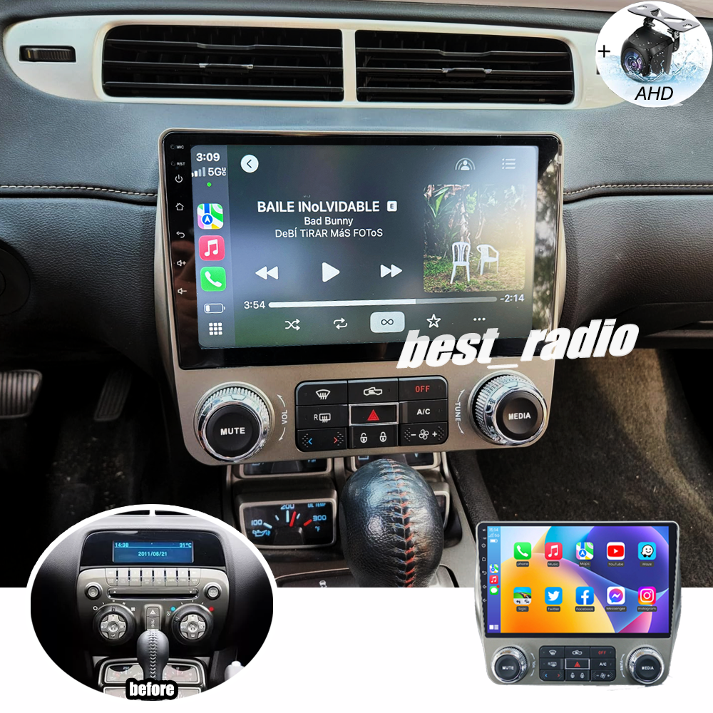 Carplay For 2010-2015 Chevrolet Camaro Android 13 Car GPS DSP Radio Stereo 4+64G