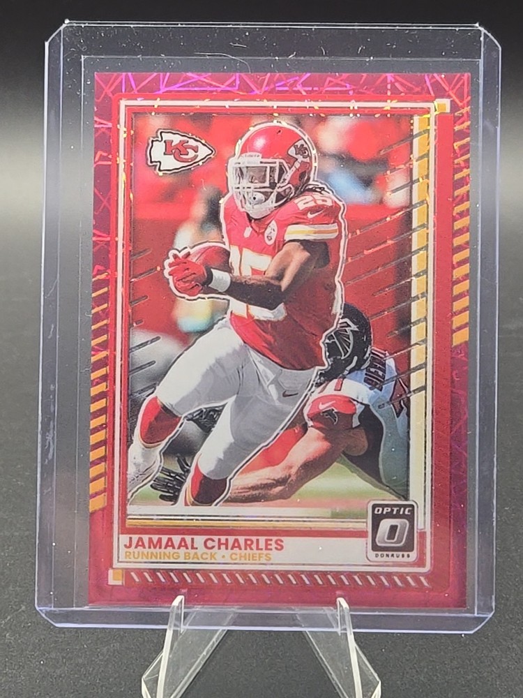 JAMAAL CHARLES 2025 Donruss Optic Football Pink Prizm CHIEFS /99 Q6383