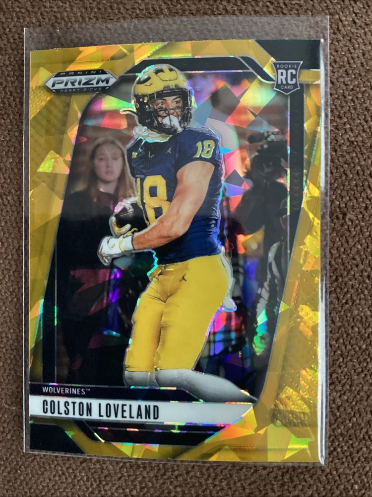 2025 Panini Prizm Draft Picks - Colston Loveland #67 Gold Ice Prizm (RC)