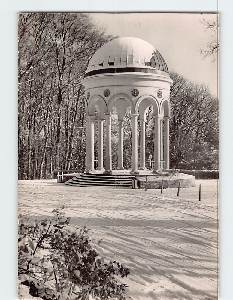 Postcard Winter Scene in Neroberg Wiesbaden Germany