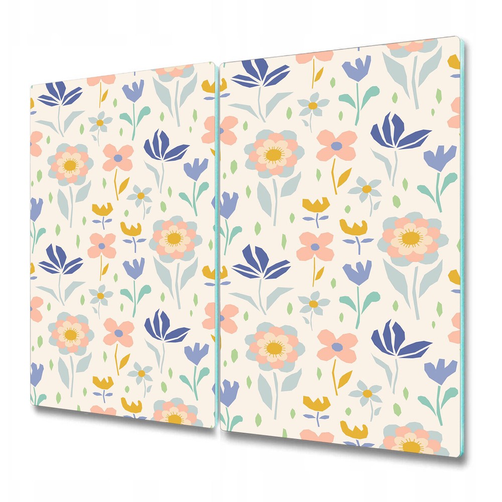 Glass Cutting Board Worktop Saver Geometric Flowers Floral Watercolour 2x30x52