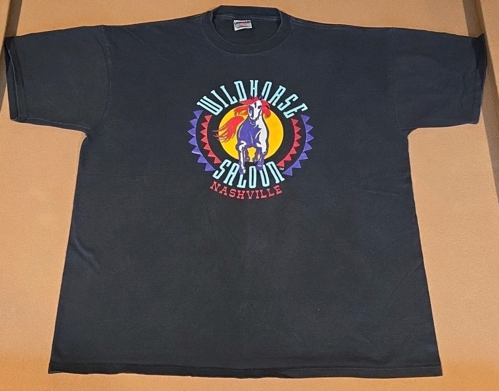 Vtg 90's Wild Horse Saloon Nashville T Shirt Mens 2XL Made In USA Single Stitch