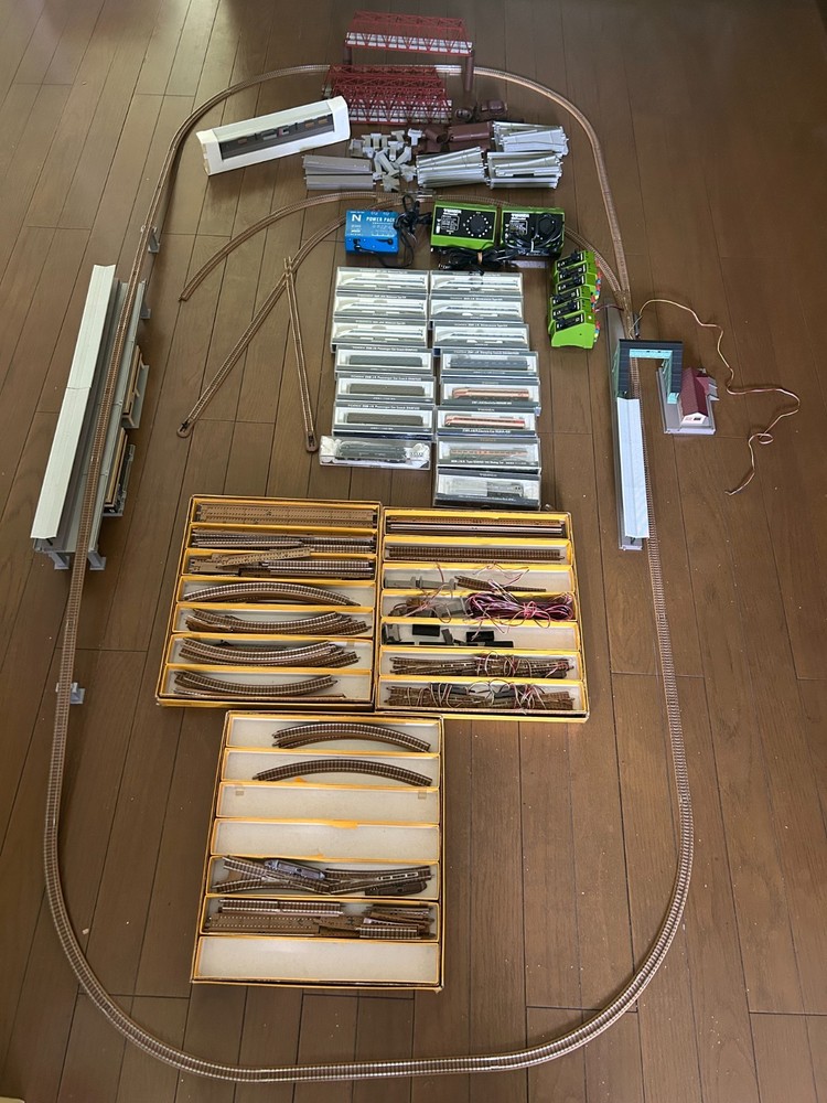 TOMIX Elevated Station Track Set w Points Power Pack Trains Tested