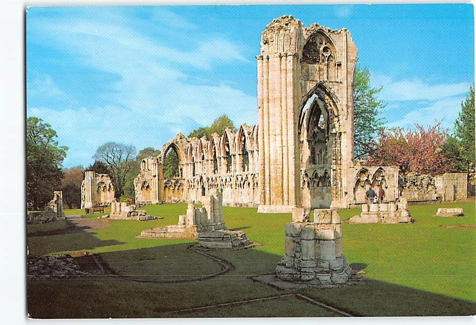 Postcard St. Mary's Abbey York England