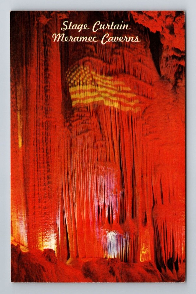 Stanton MO-Missouri, Stage Curtain, Meramec Caverns, Vintage Souvenir Postcard