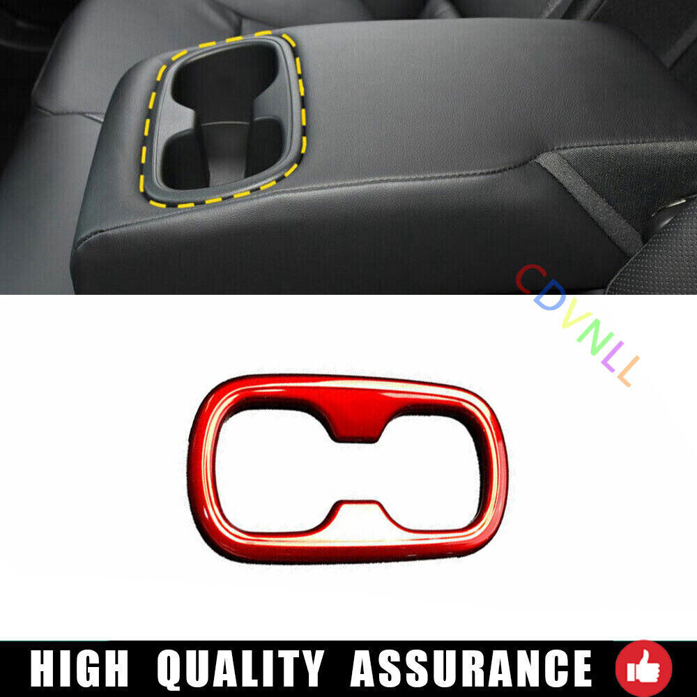 For Toyota Corolla 2019-2022 Bright Red Rear Seat Armrest Water Cup Panel Trim