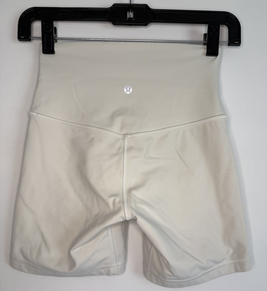 Ivory 6” Inseam Lululemon Align Shorts Size 4