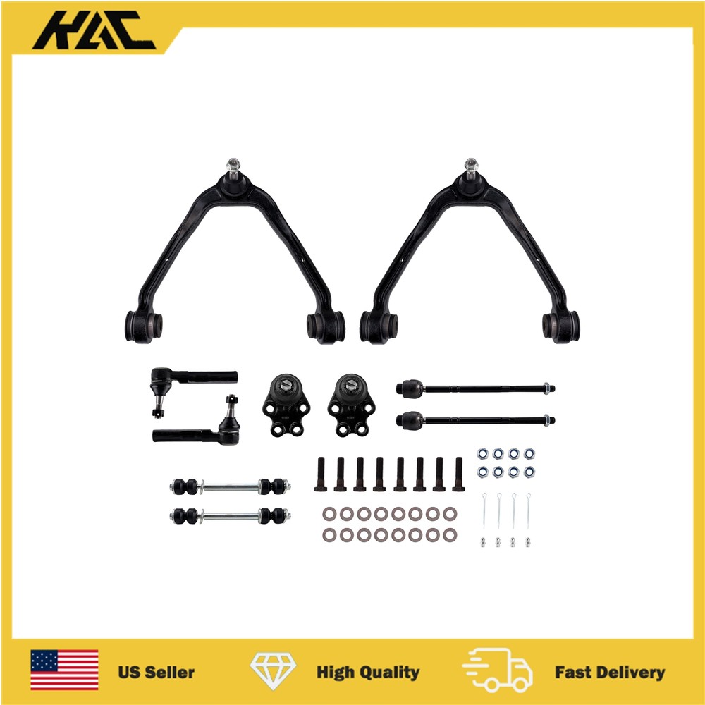 Front Upper Control Arm Tierod Sway Bar Kit For Chevy Silverado GMC Sierra 1500