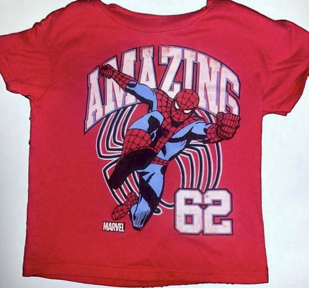 Marvel Spider-Man Boys Red Graphic Print Crew Neck Short Sleeve T-Shirt Size 3T