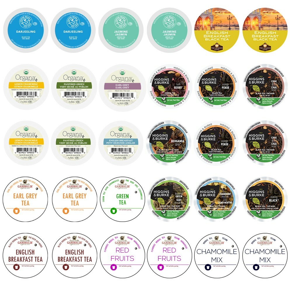 Tea Single Serve cups for Keurig K Cups Brewers Variety Pack Sampler,30-count
