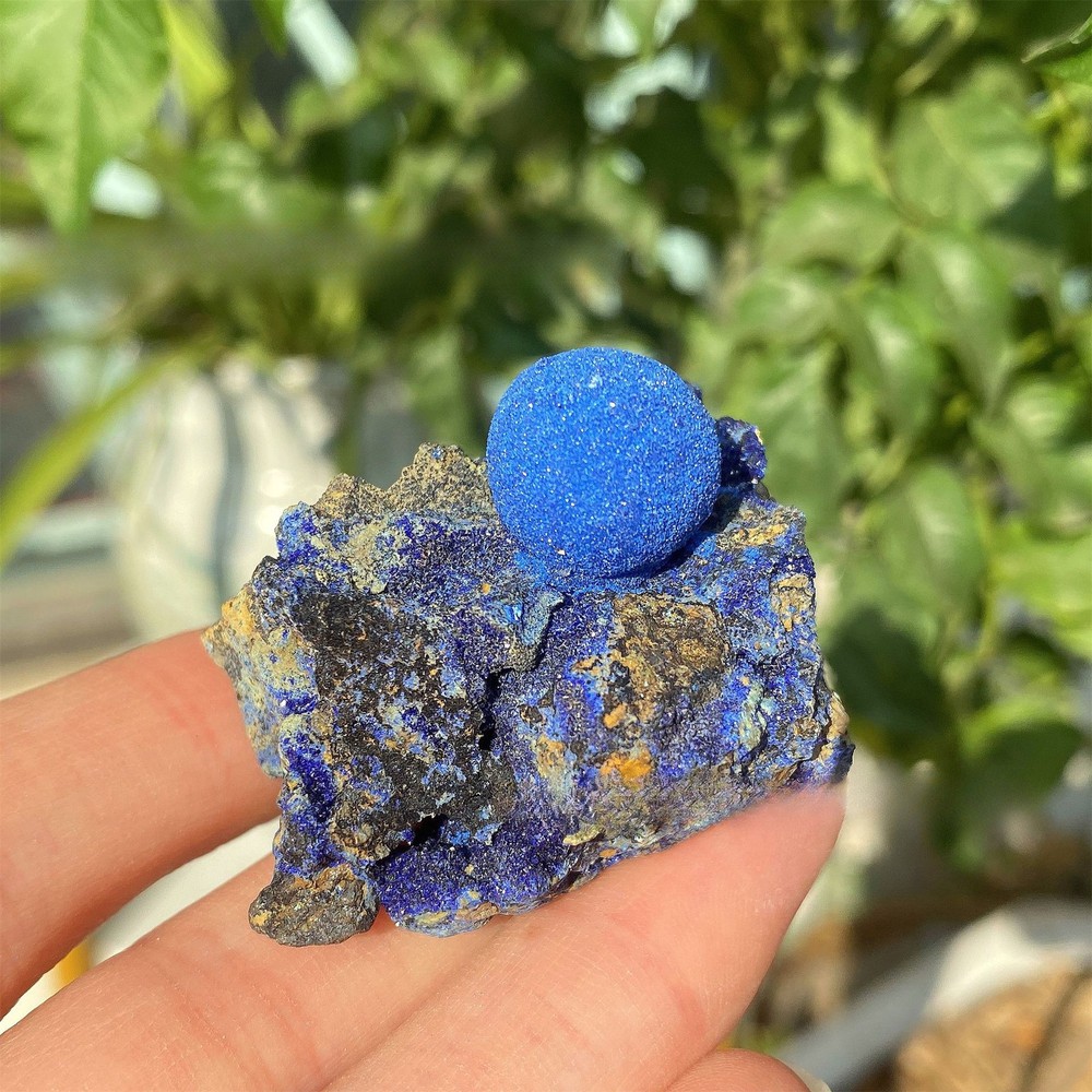 Natural Blue Malachite Crystal Quartz Mineral Specimen for Healing Energy Reiki