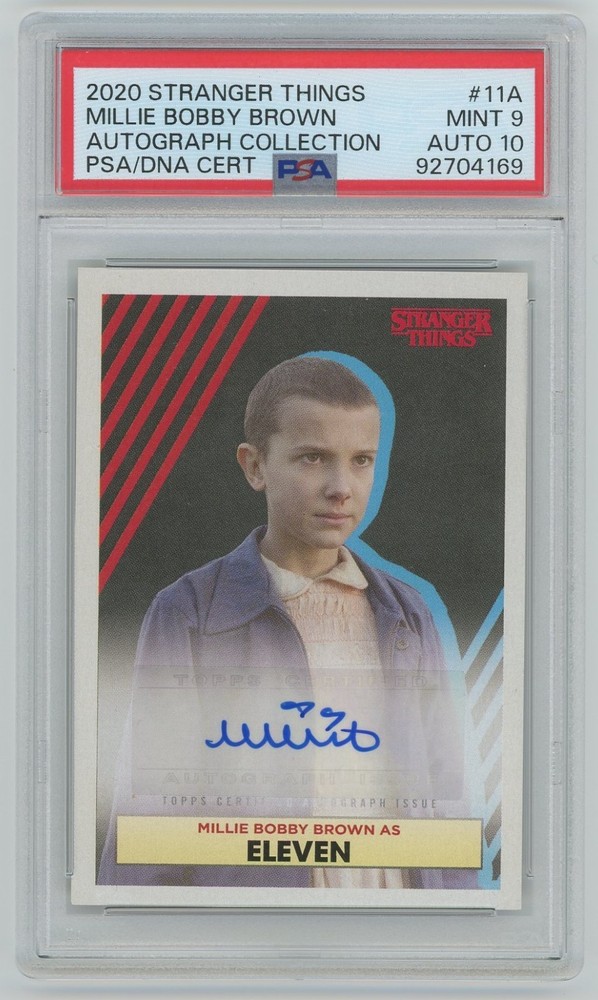 2020 Topps Stranger Things Millie Bobby Brown Eleven #11A Auto PSA 9