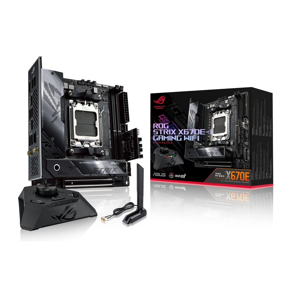 ASUS ROG STRIX X670E-I GAMING WIFI AMD X670 DDR5 Socket AM5 Mini-ITX Motherboard