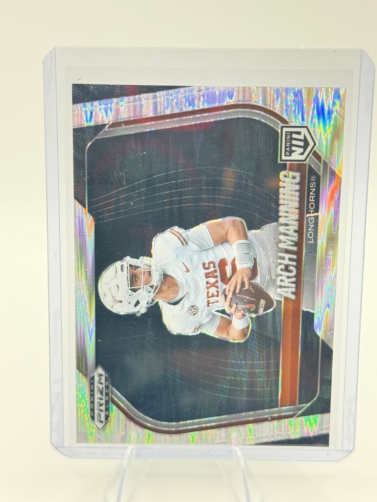 2025 Panini Prizm Black Arch Manning Silver Shock Refractor /249