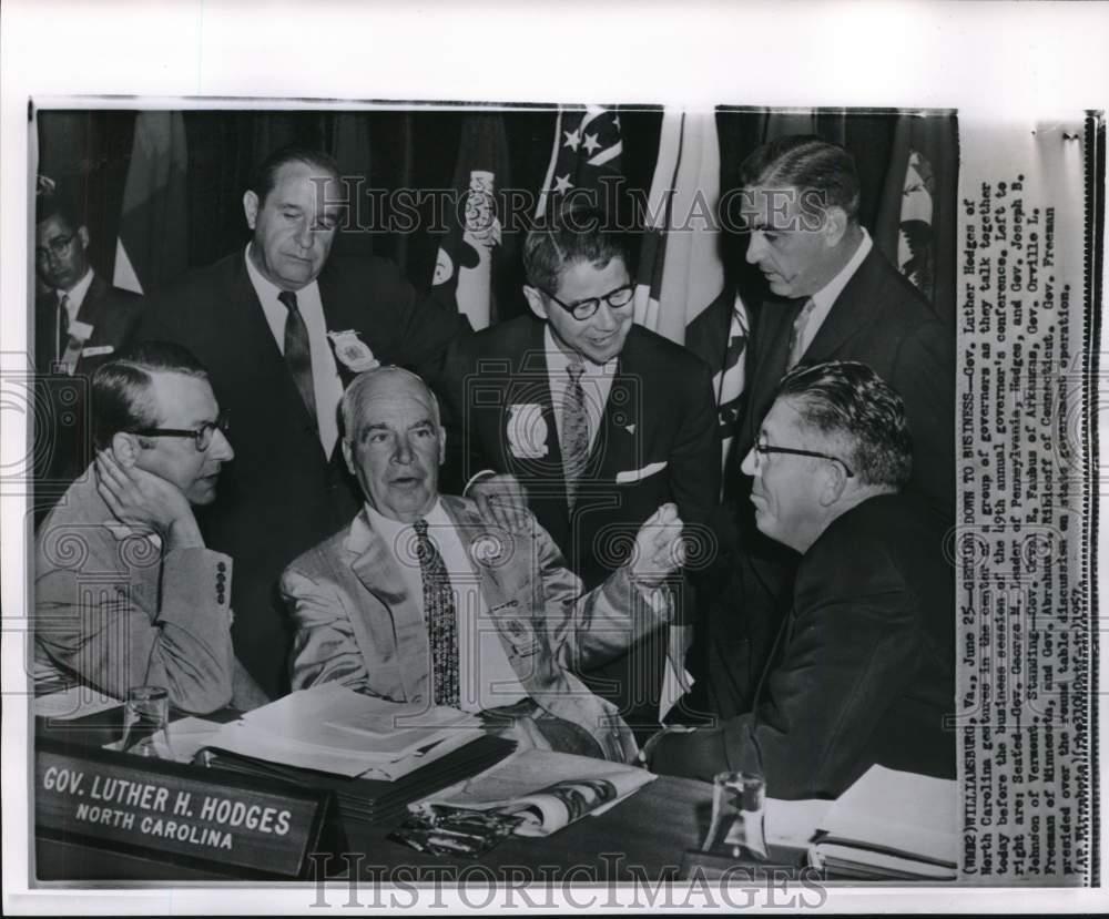 1957 Press Photo Scene at 49th annual governor's conference in Williamsburg, VA