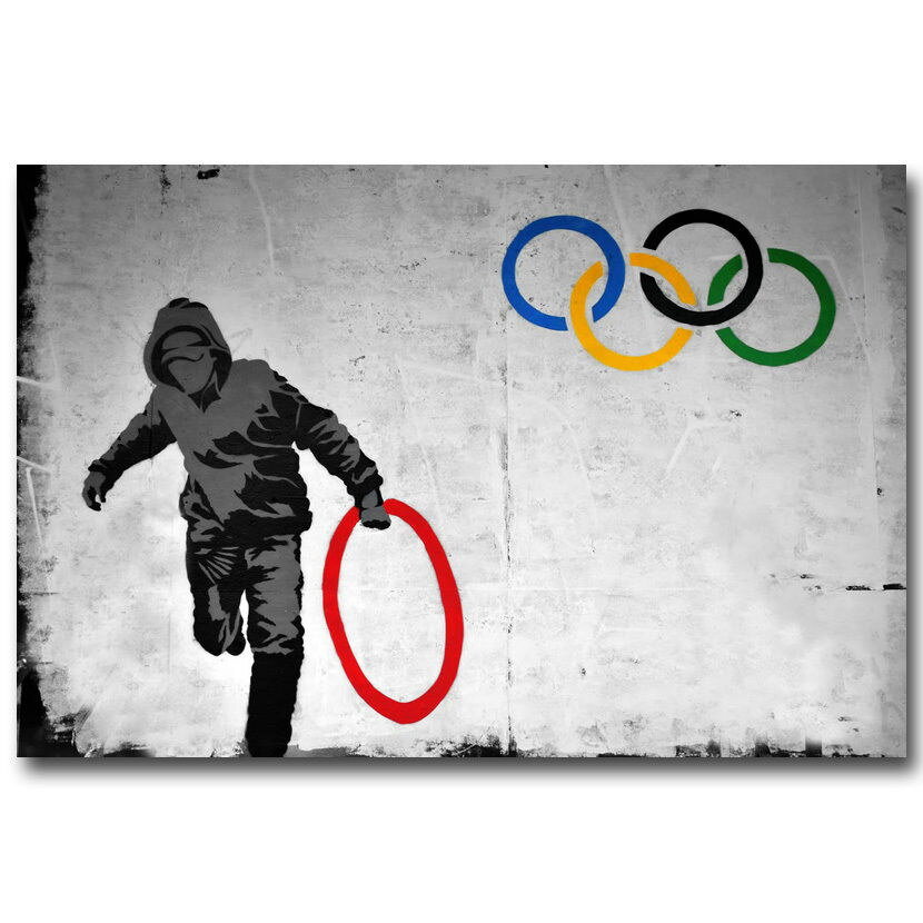 74576 Olympic Games - Banksy Street Graffiti Art Wall Print Poster US