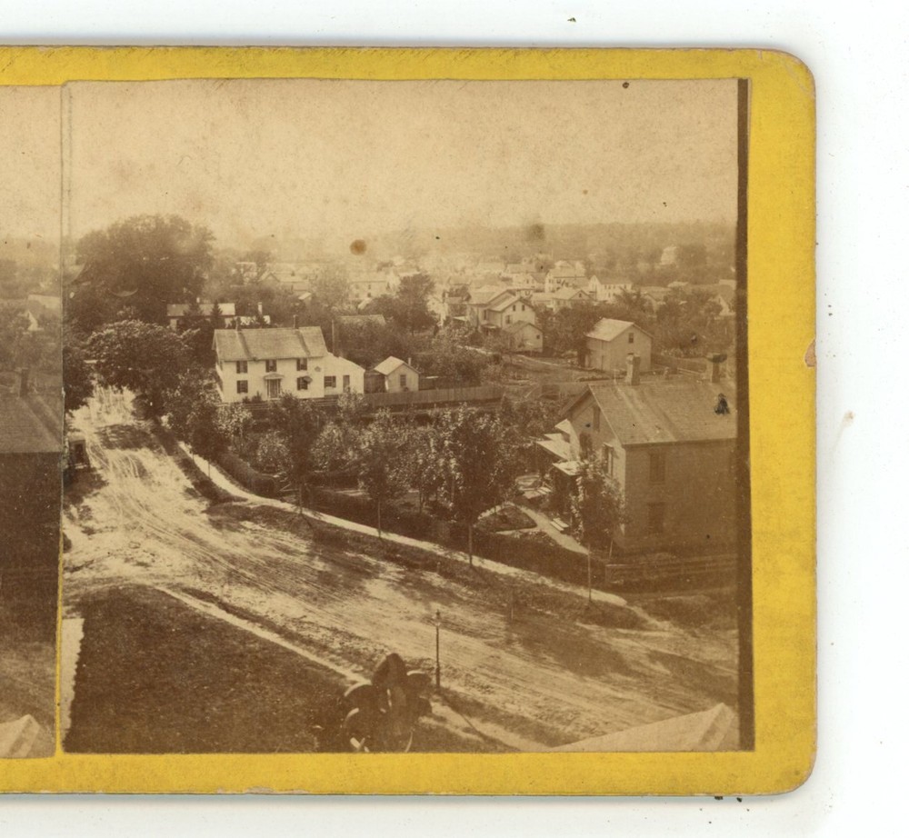 Birdseye Street & Town Unknown Location Stereoview