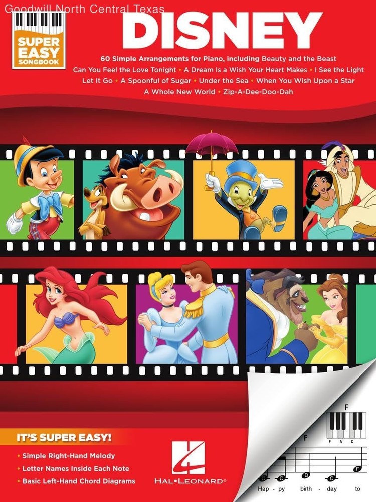 Disney Super Easy Songbook | Easy Piano Sheet Music for Beginners | 60 Classi...