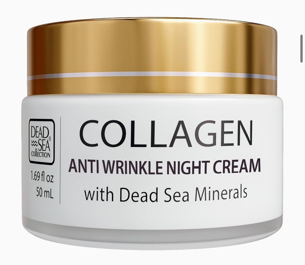 New Dead Sea Collection Collagen Anti Wrinkle Night Cream 1.69 oz 50 ml